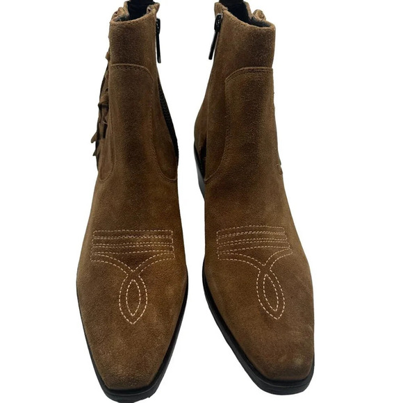 Donald Pliner Women's Suede Mona Boot in Saddle. Sz: 8.5 - Picture 7 of 11